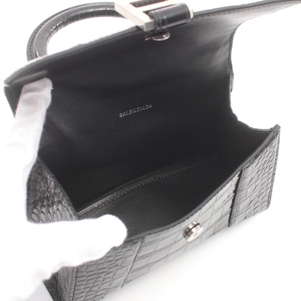 Balenciaga HOURGLASS XS Handbag Leather Black - Picture 3 of 4
